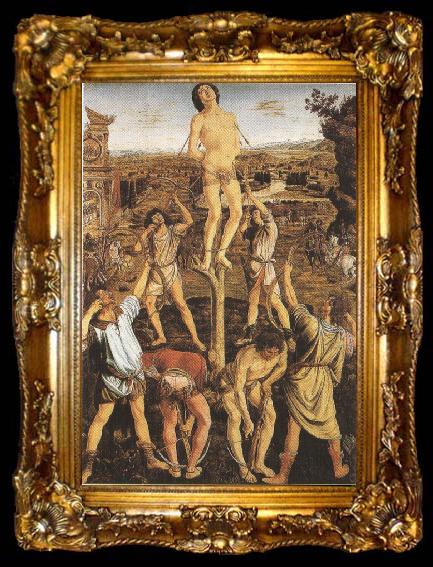 framed  Sandro Botticelli Antonio and Piero del Pollaiolo,Martyrom of St Sebastian (mk36), ta009-2